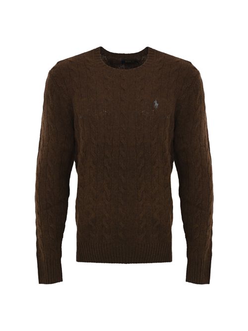 Maglione a trecce misto cashmere Brown POLO RALPH LAUREN | 710876762029